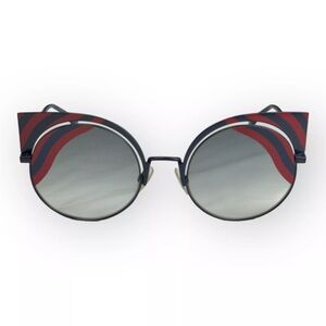 NEW Fendi Grey Gradient Round Sunglasses FF 0215/S 0M19L 53 22 135mm 100% Origin